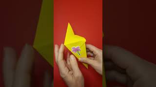 DIY Origami Embrulho Cone para Presentes ou Doces 🎉🎁🍬 DIYEmbrulho OrigamiCone PresentesCriativos [upl. by Anjela]