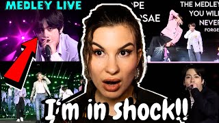 BTS  Dope  Baepsae  Fire  Run MEDLEY LIVE  REACTION [upl. by Monjo]