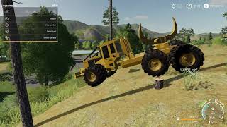 FS19 Tigercat C640E Clambunk skidder testing [upl. by Ahsillek903]