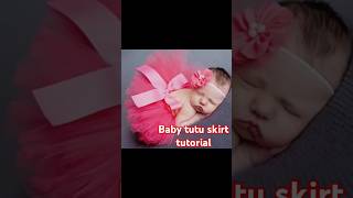 Baby tutu skirt tutorial babygirl tutuskirt babydress handmade [upl. by Atsuj]