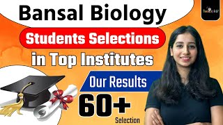 Bansal Biology Students Selected in Top Institutes I Bansal Biology Results I Bansal Biology App [upl. by Adias]