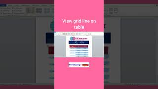 View grid line on table [upl. by Levey]