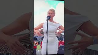 Hannah Waddingham sings the UK national anthem [upl. by Aihtnys]