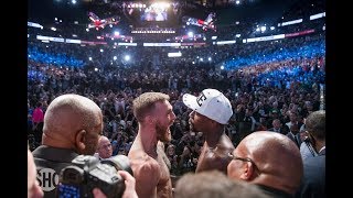 Mayweather vs McGregor WeighIns Floyd Mayweather Conor McGregor Make Weight  MMA Fighting [upl. by Elene]