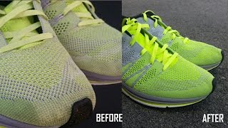 HOW TO CLEAN YOUR NIKE FLYKNIT TRAINERS AND LUNAR FLYKNITS [upl. by Decamp]