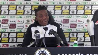 David Okereke alla ripresa dei lavori in casa Spezia [upl. by Ehudd]