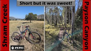 Smashed derailleur cut this ride short  Mountain Biking Shram Creek in Payson Canyon Utah [upl. by Nueoht]