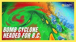 Bomb cyclone Set to Bring Rain Snow and Strong Wind to BC [upl. by Esinaej]