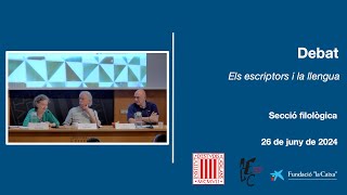 Debat Els escriptors i la llengua [upl. by Lertsek]