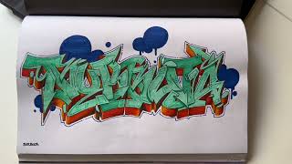 Como dibujar con rotuladores para hacer graffitis  wildstyle [upl. by Einolem]