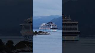 MSC EURIBIA of MSC Cruises in Måløy norway cruiseship norwaynature shorts [upl. by Eletnahs652]