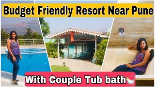 Newly Opened Budget friendly resort with Couple Tub Bath🛁  Best Resorts near Pune Findingindia [upl. by Ronnholm880]