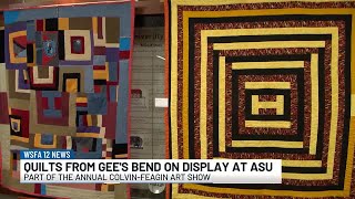 Quilts from Gees Bend on display at ASU [upl. by Atiekan]