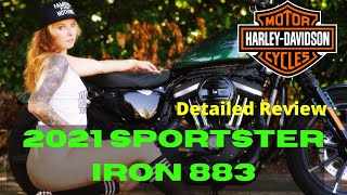 2021 Harley Davidson Iron 883 Sportster Owner Review  Specifications [upl. by Nawor12]