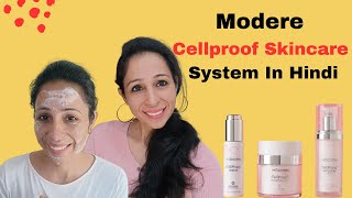 Modere Cellproof Skincare System In Hindi How to Use all products and Benefits [upl. by Enilorac28]