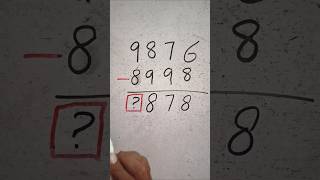 Subtraction challenge😊maths canyousolvemathspuzzles mathlearning mathstricks howtosolve [upl. by Ki543]