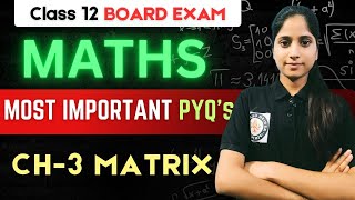 Chapter3MatricesClass12th Maths One Shot Question Board exam 202425 [upl. by Annovad785]