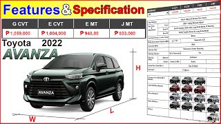 Toyota AVANZA 2023 Features Specification Price BROCHURE  CarWahe [upl. by Kolivas484]