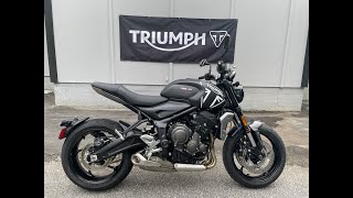 2023 Triumph Trident 660 Black Silver Ice [upl. by Nnaeel315]