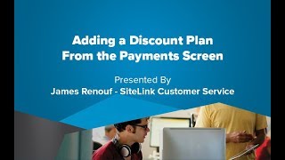 Adding a Discount Plan from the Payments Screen  SiteLink Training Video [upl. by Prussian]