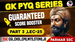 GK PYQ SERIES PART 3  LEC25  PARMAR SSC [upl. by Rhonda]