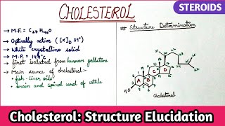 Structure Elucidation of Cholesterol [upl. by Waal]