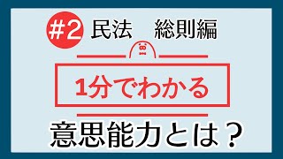 1分で「意思能力」がわかる！ 【2 民法を1分で勉強シリーズ・総則編】 [upl. by Ativad]