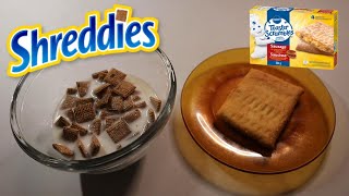 SHREDDIES amp PILLSBURY TOASTER SCRAMBLES SAUSAGE ASMR MUKBANG [upl. by Hook]