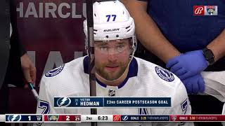 Nikita Kucherov assists on Hedmans goal vs Panthers in game 5 29 apr 2024 [upl. by Lecram559]