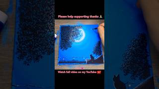 Moon Painting shorts painting satisfying video viral [upl. by Aisaim]