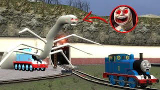 Building a Thomas Train Chased By New Cursed Thomas and Friends Family Monster In Garrys Mod [upl. by Oiramed324]