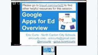 Overview of Google Apps for Education  EduOnAir Hangout  20121120 [upl. by Barcroft]