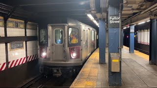 2345ACJZ Trains at Fulton Street [upl. by Lanahtan]