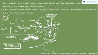 Unsur Utama Siklus Hidrologi Geografi  SBMPTN UN SMA [upl. by Gerstein584]