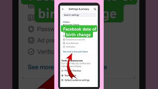 How to change Facebook date of birth । shots facebook youtubeshorts [upl. by Olwen]