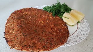 Fırında pratik lahmacun tarifi Pratik yemek tarifi  lavaştan lahmacun [upl. by Remas]