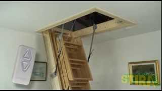 Stiramatic electric attic stairs loft ladder from Stira [upl. by Kaufmann924]