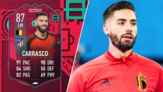 HES META 87 PATH TO GOLRY CARRASCO PLAYER REVIEW  FIFA 23 Ultimate Team [upl. by Stamata81]