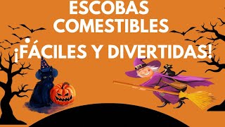 Cómo hacer escobas de jamón y queso para Halloween 🎃 [upl. by Norvol]