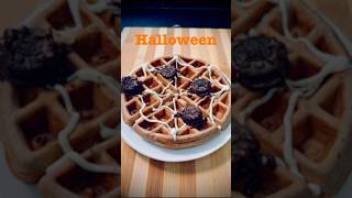 WAFFLE DE HALLOWEEN 🕸️ shorts food halloween [upl. by Herodias410]