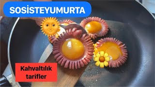 DEĞİŞİK KAHVALTILIK TARİFLER 🌼 ÇİÇEK SOSİS [upl. by Retsae185]