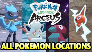 EVERY POKEMON LOCATION in POKEMON LEGENDS ARCEUS All Rare Pokemon [upl. by Llerroj]