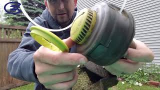 How to ReString ReSpool or ReLine Ryobi weed trimmer weed wacker whipper snipper [upl. by Theran]