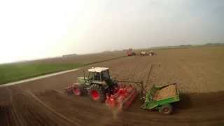 Aardappelen poten 2014 Fendt Favorit 612 L5A met een Solve Pootmachine [upl. by Jenny]