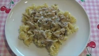 Schweinegeschnetzeltes mit Rahmchampignonsoße im Thermomix TM 31 [upl. by Ettelrahc]