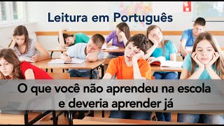 Lectura en Portugués  Pronunciación Parte 1  Tema La Escuela [upl. by Nalyt409]