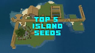 Top 5 Minecraft ISLAND Seeds Bedrock [upl. by Carlile534]