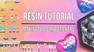 Resin Tutorial How i make my foils and sticker inserts  Seriously Creative [upl. by Mavra]