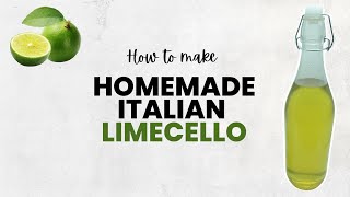 How to Make Italian Limecello Recipe [upl. by Iadahs]