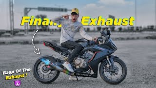 Finally Exhaust Laga Hi Liya🔥  Honda CBR 650R Austin Racing GP1R Exhaust [upl. by Kotta]